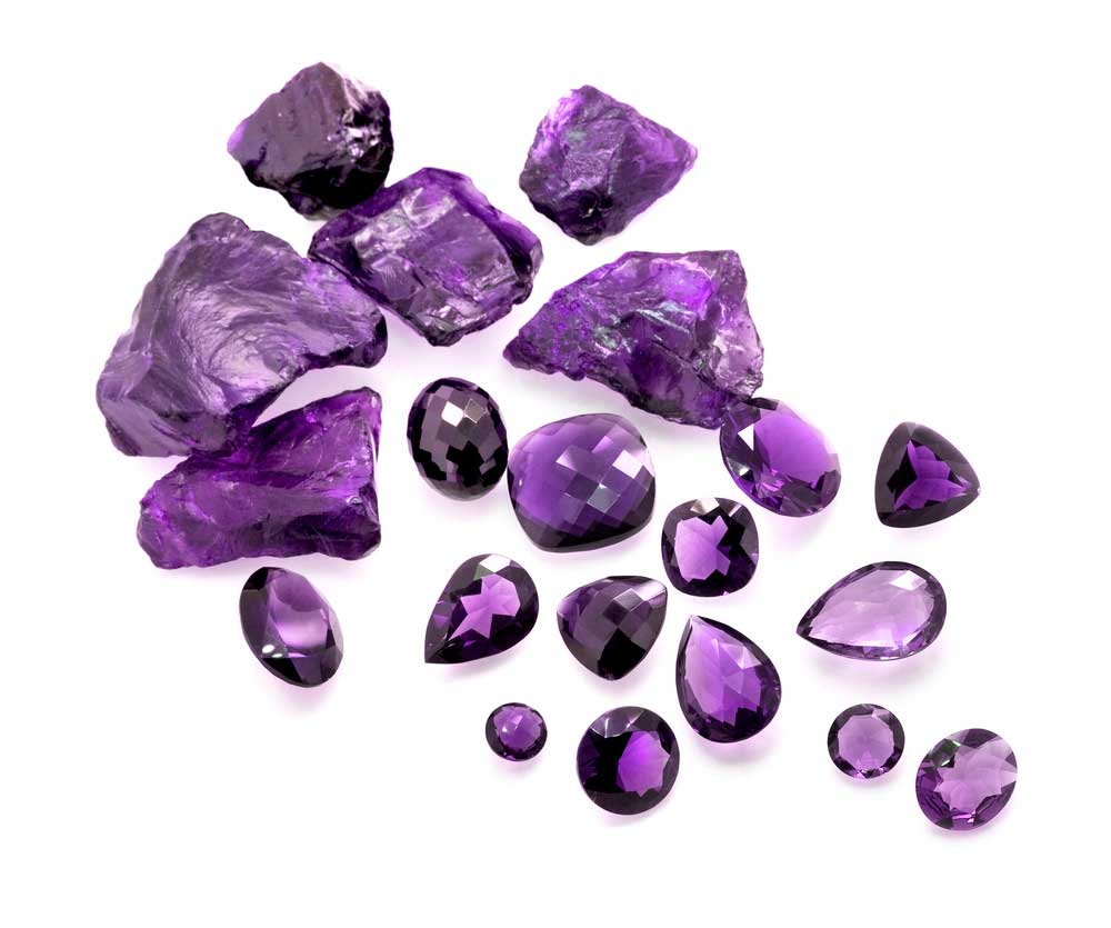 natural or treated amethysts